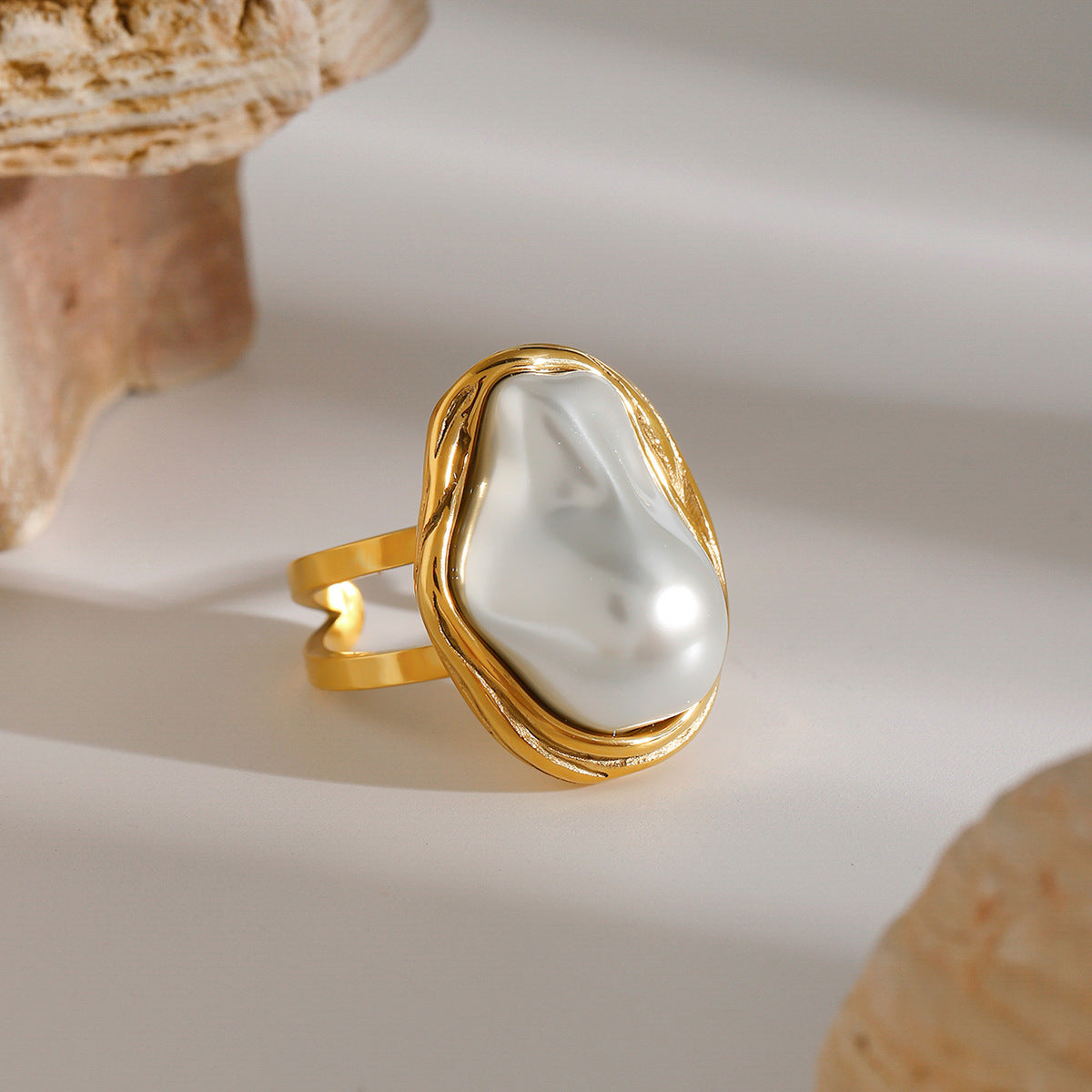 Charis Gold Pearl Ring