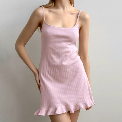 Womens Breathable Comfortable Pure-cotton Camisole Nightgown