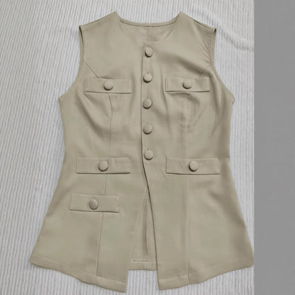 Fashionable Party Womens Sleeveless Tank Top And Pants Suit